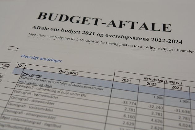 Fem partier indgår aftale for budgettet 2021-2024
