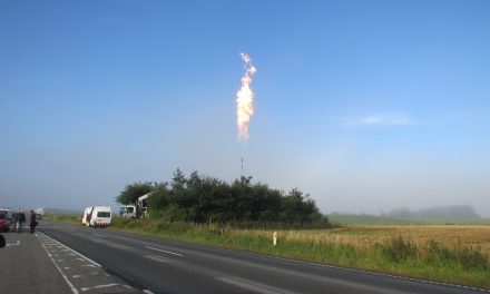 Kontrolleret afbrænding af gas på Hobrovej i Randers NV