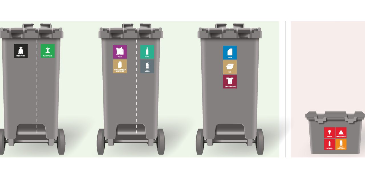 Nye affaldsspande skal kun tømmes hver 14. dag