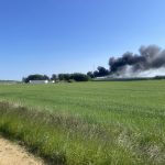 Mørk røg: Ild i hal nord for Randers